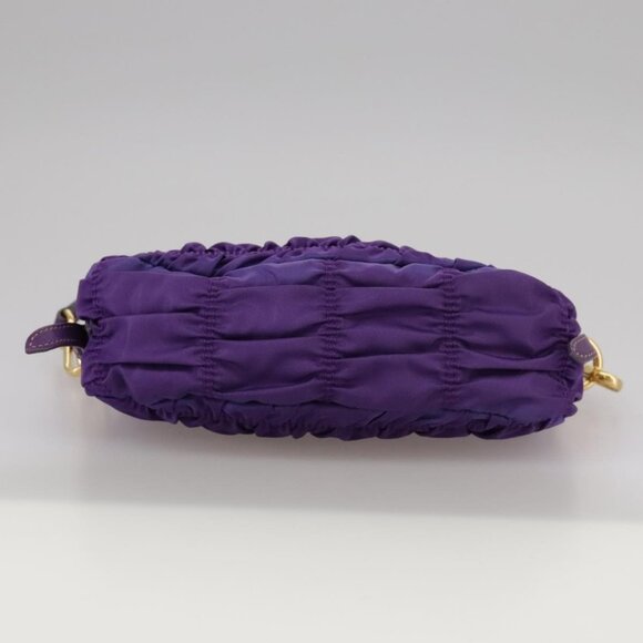 PRADA Accessory Pouch Nylon Purple Gold Auth - Picture 12 of 15